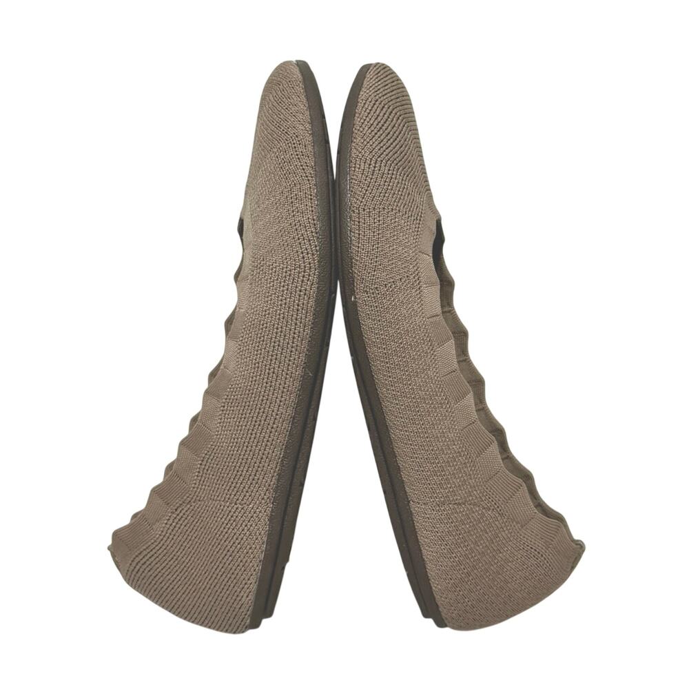Skechers Women’s 7 M Cleo Stretch Knit Scalloped Edged Ballet Flats Mocha - Picture 9 of 11